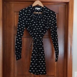 Women's XS Black & White Shirt Dress by LOFT